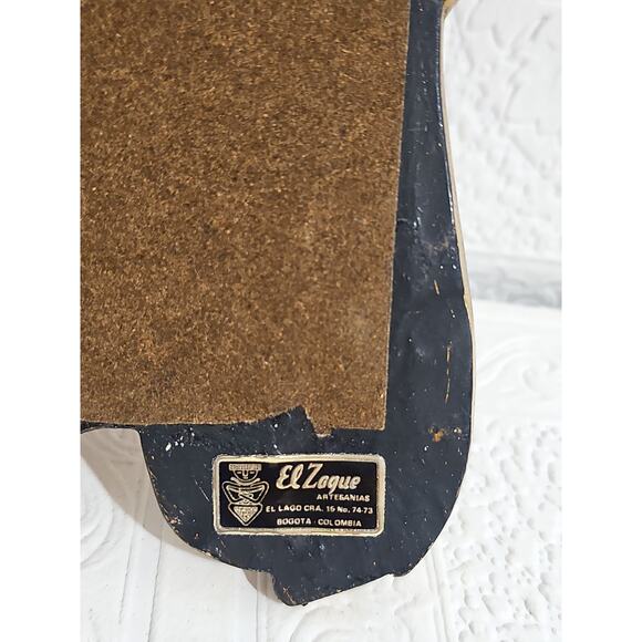 Vintage Red and Gold Ornate Accent Mirror Wall Hanging Scroll Accent Floral - Picture 11 of 13